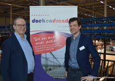 Cees en Colin van der Kaaij van Doek en Draad met een schermdoekenactie.